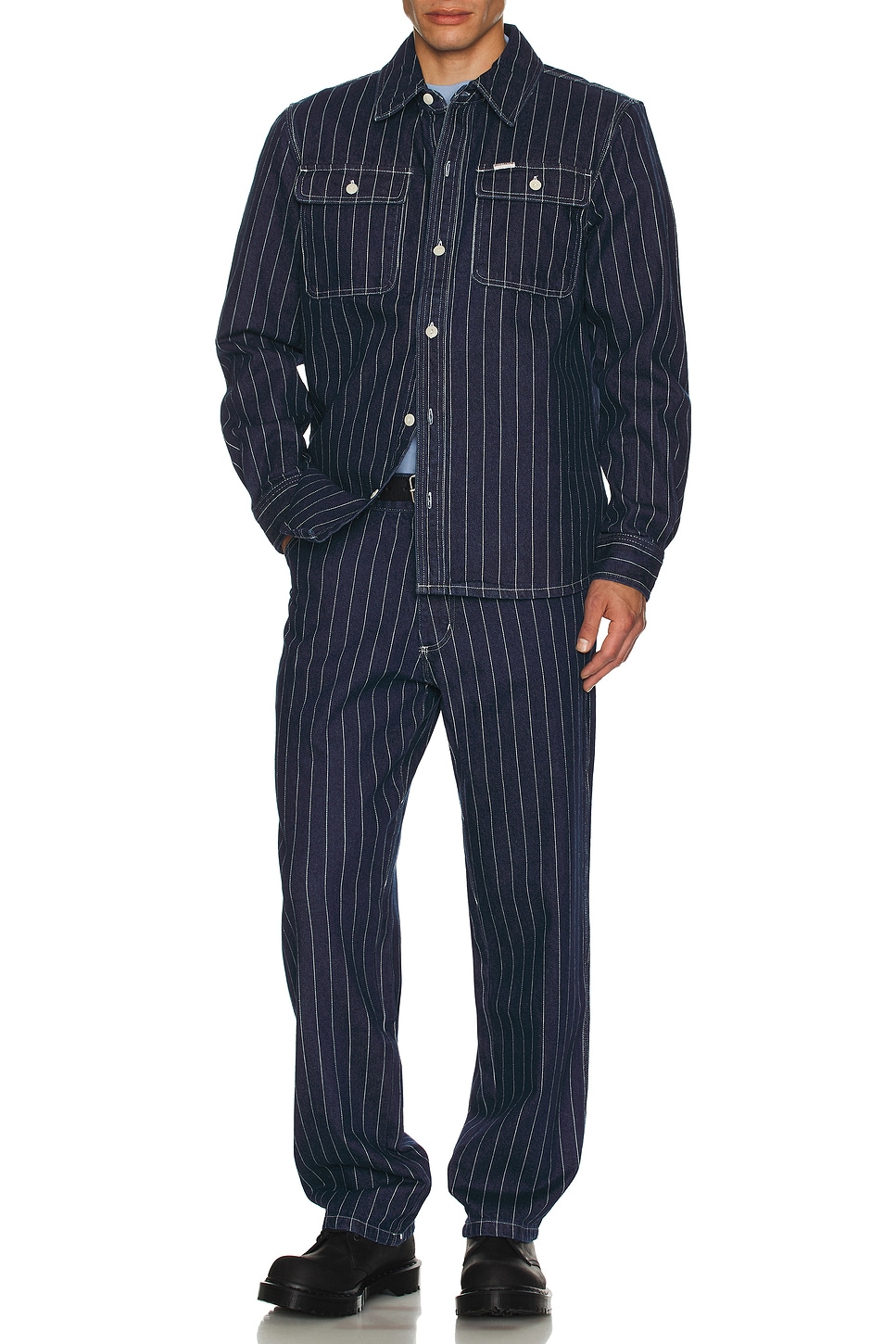 Vacay Stripe Denim Shirt