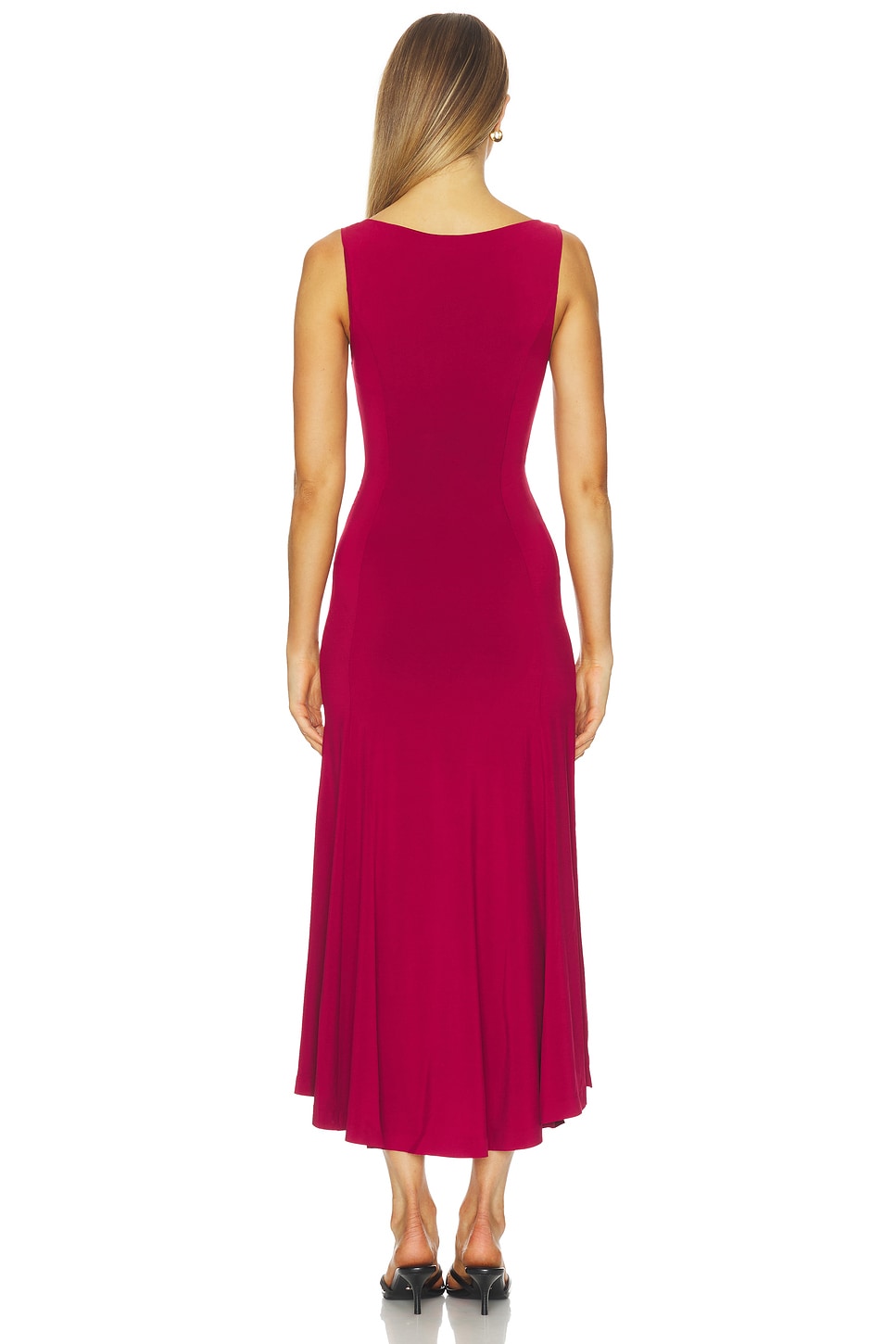 GUIZIO Daye Midi Dress in Bordeaux | REVOLVE