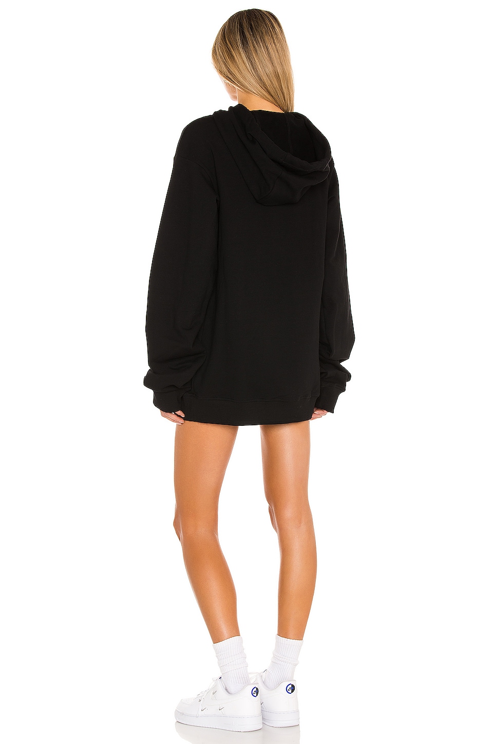 DANIELLE GUIZIO DG Oversized Hoodie Dress in Black | REVOLVE