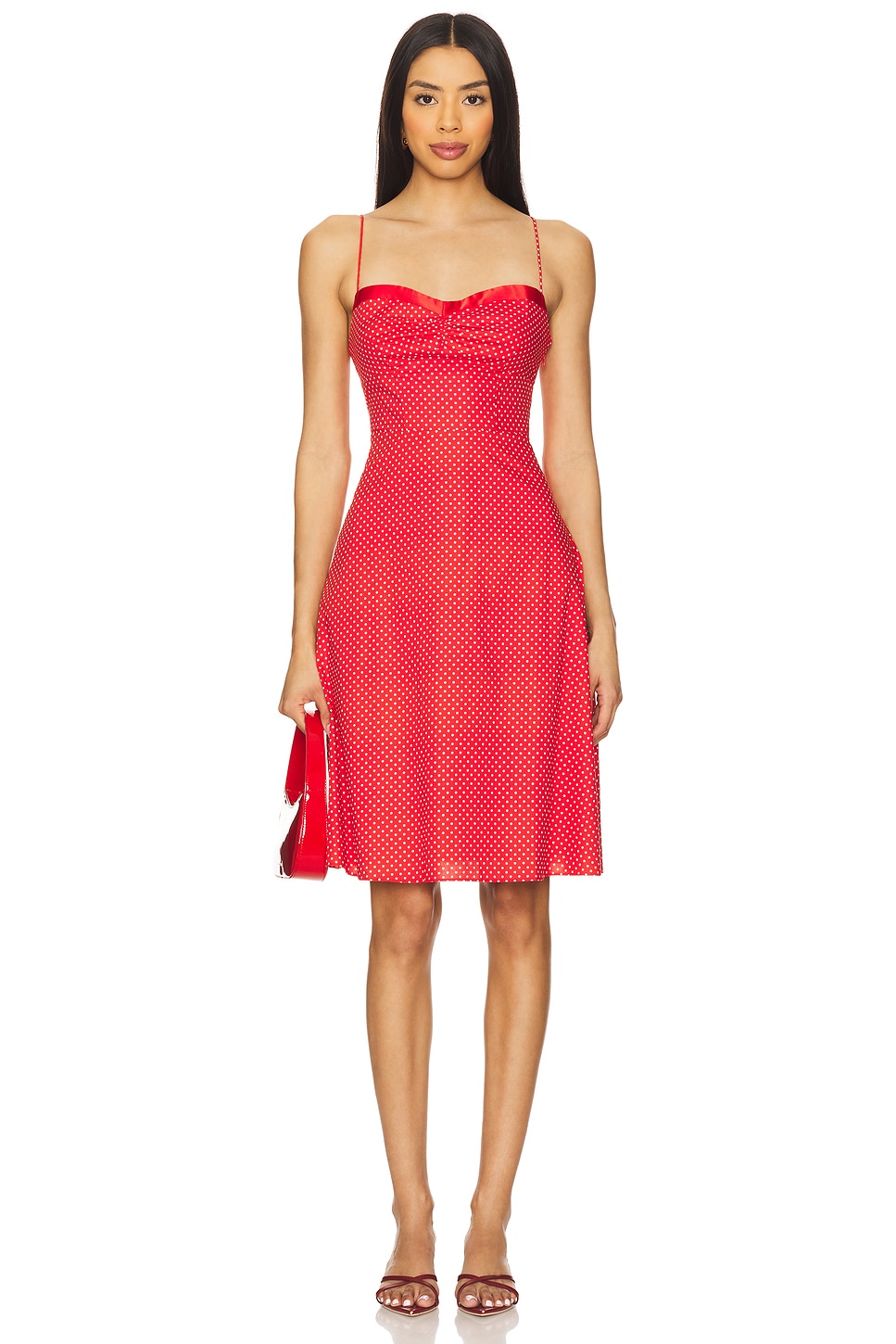 【関税込み】GUIZIO レッド Margaux ミディアムワンピース Margaux Midi Dress – Guizio