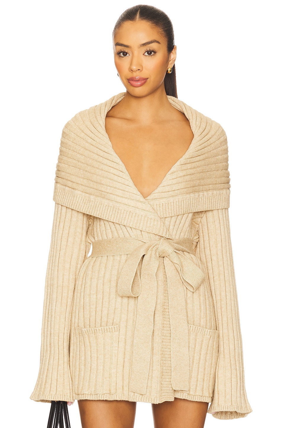 GUIZIO x REVOLVE Tullia Slouchy Cardigan in Taupe | REVOLVE GUIZIO x REVOLVE Tullia Slouchy Cardigan in Taupe | REVOLVE