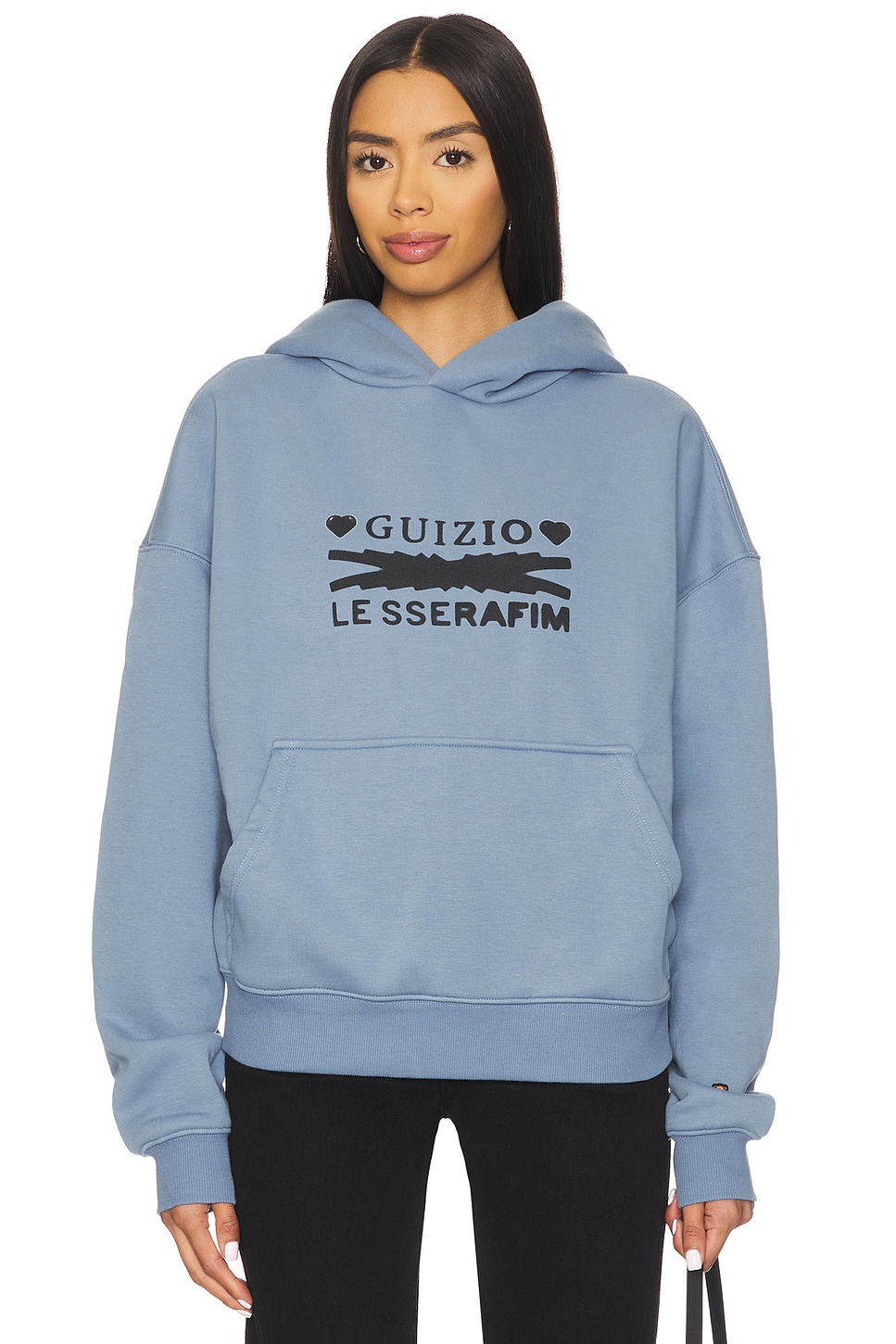 GUIZIO x REVOLVE x Le Sserafim Hearts Graphic Pull Over Hoodie in