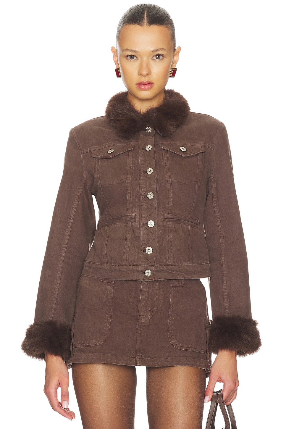Ares Faux Fur Jacket - thumbnail 2