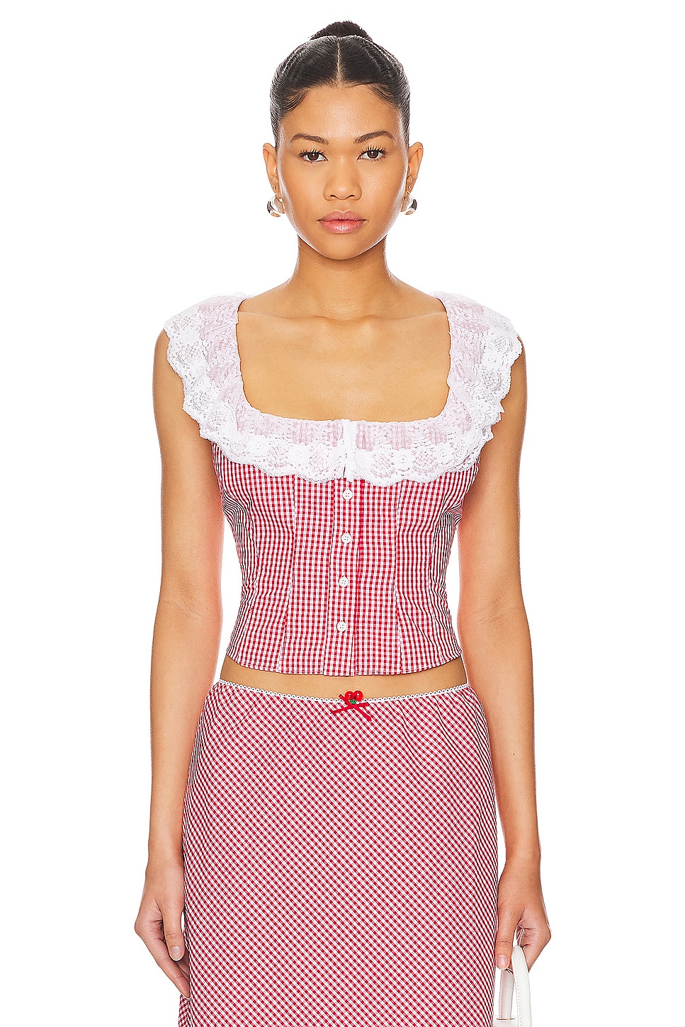 GUIZIO Paloma Top in Gingham Poppy | REVOLVE GUIZIO Paloma Top in Gingham Poppy | REVOLVE