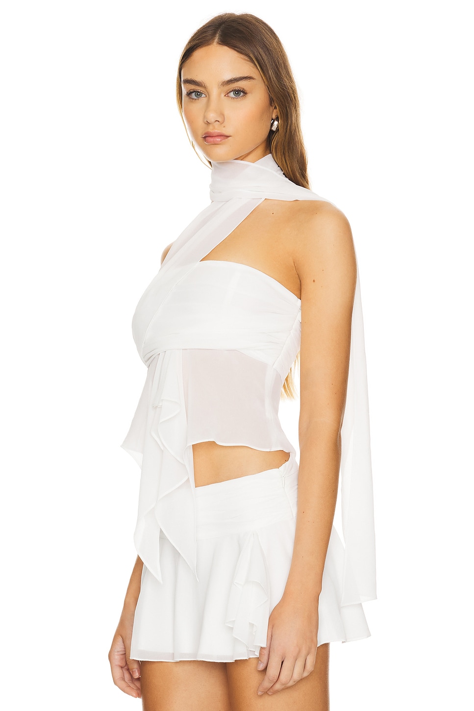 GUIZIO Chiffon Wrap Around Top thumbnail