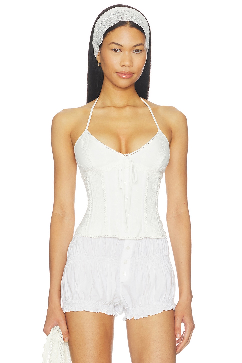 Marini Eyelet Corset Top