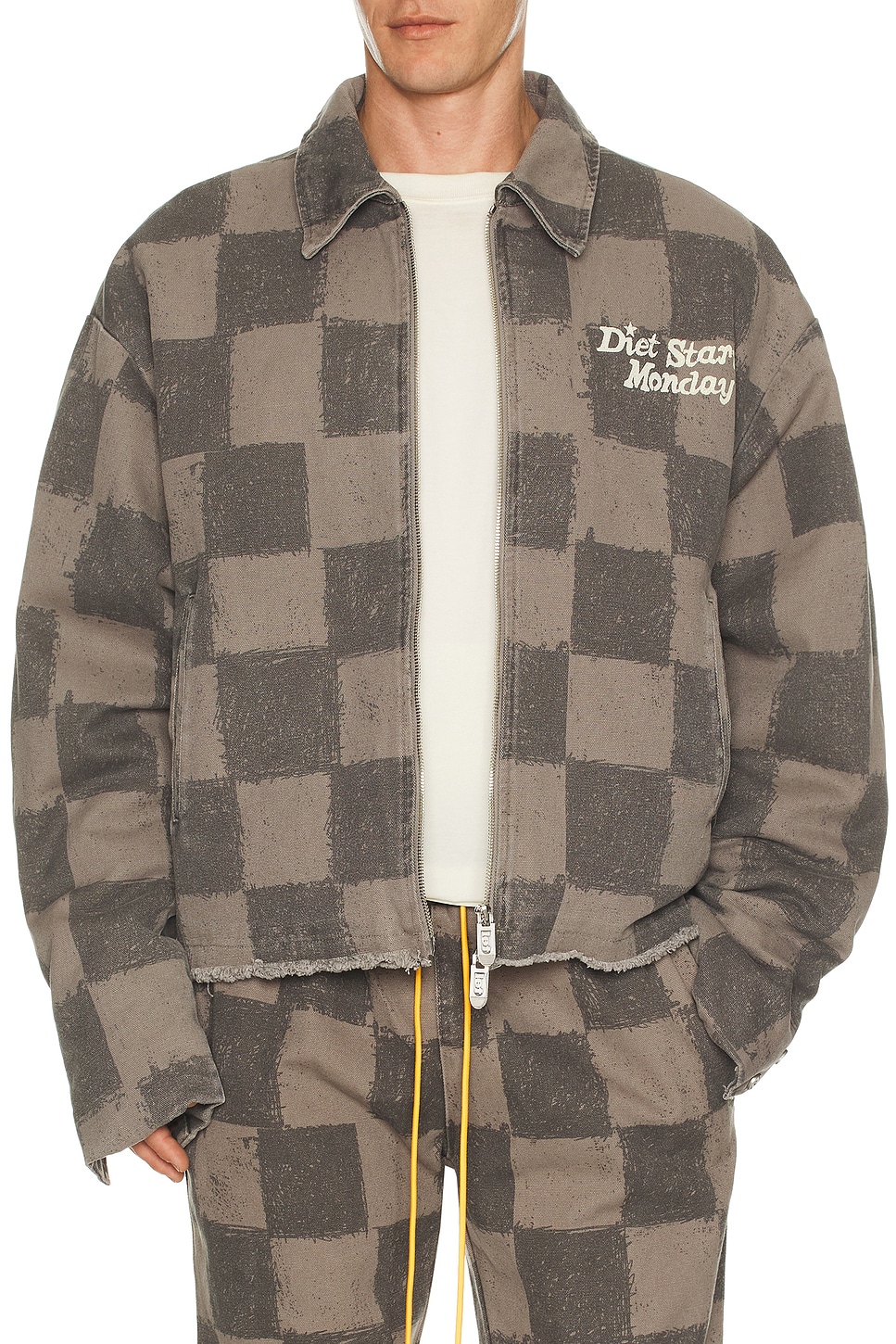Diet Starts Monday Dylan Jacket in Checkered Grey | REVOLVE