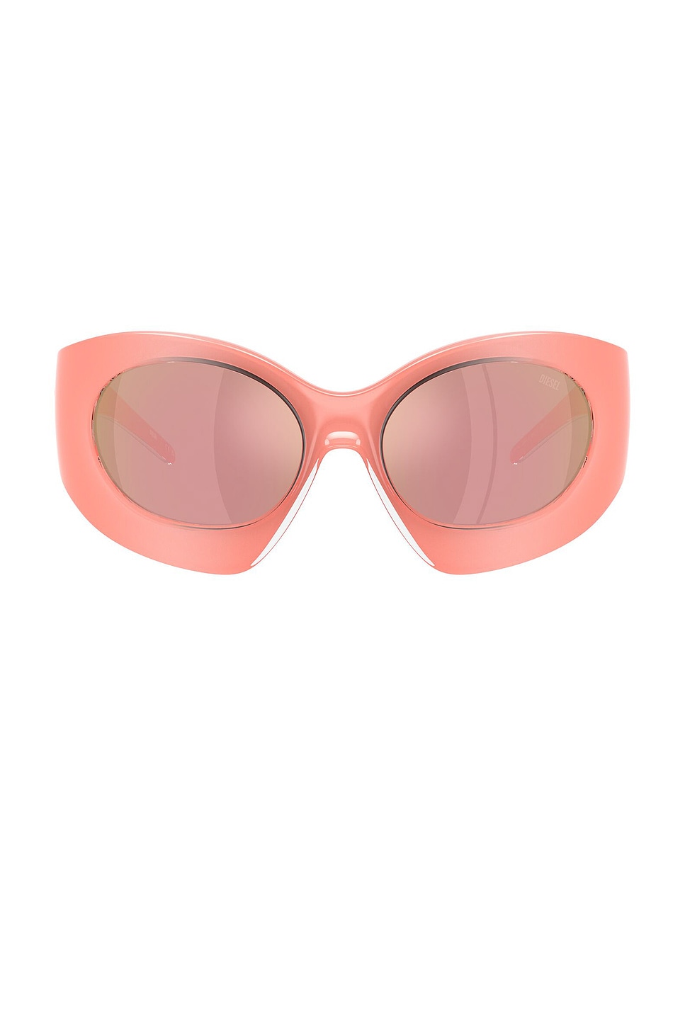 Diesel Cat Eye Sunglasses in Cristal & Varnish Peach | REVOLVE