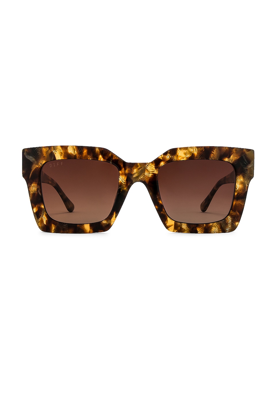 DIFF EYEWEAR Dani in Toasted Coconut & Brown Gradient Polarized REVOLVE