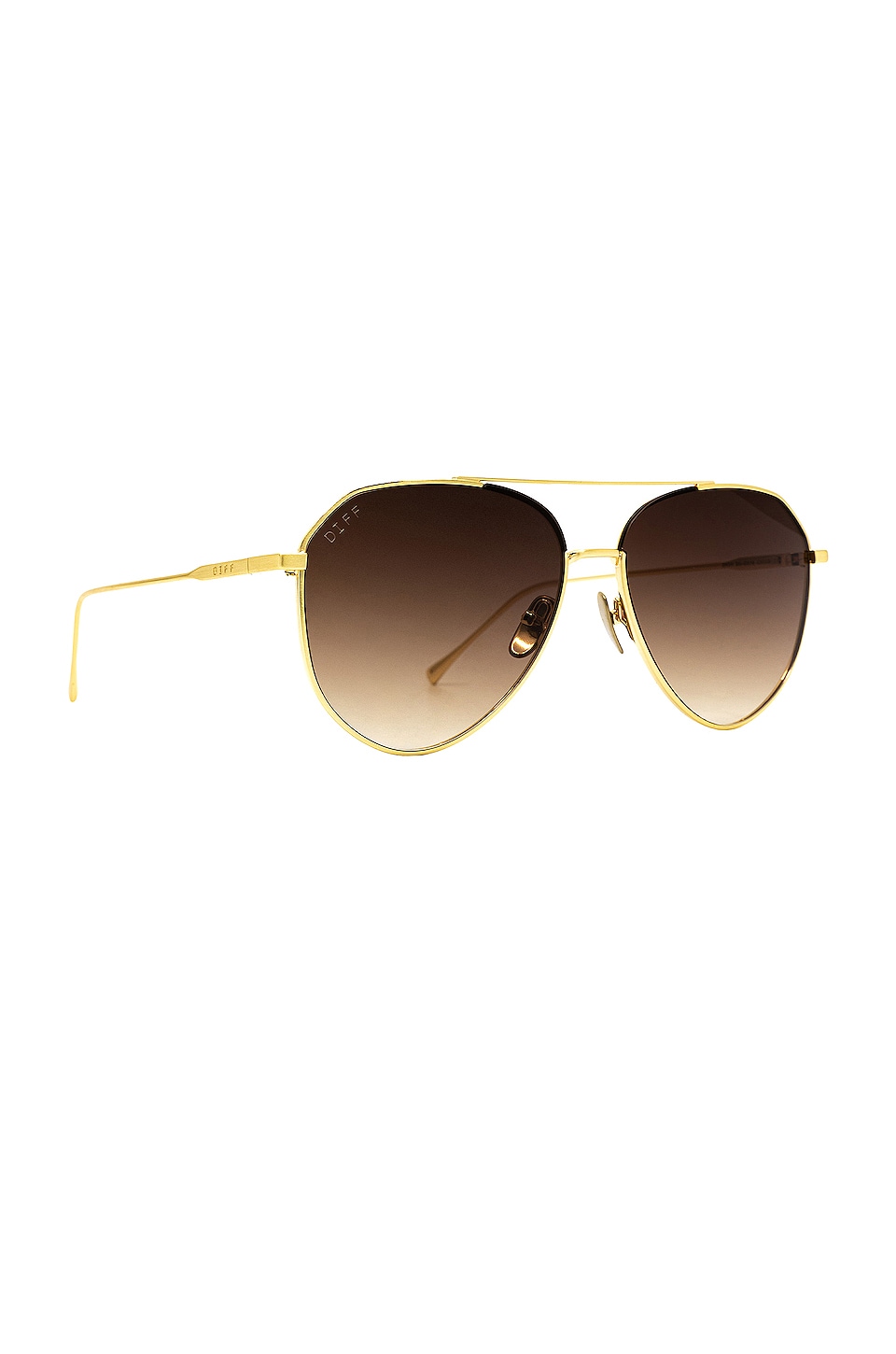 DIFF EYEWEAR Dash in Brushed Gold & Coffee Gradient