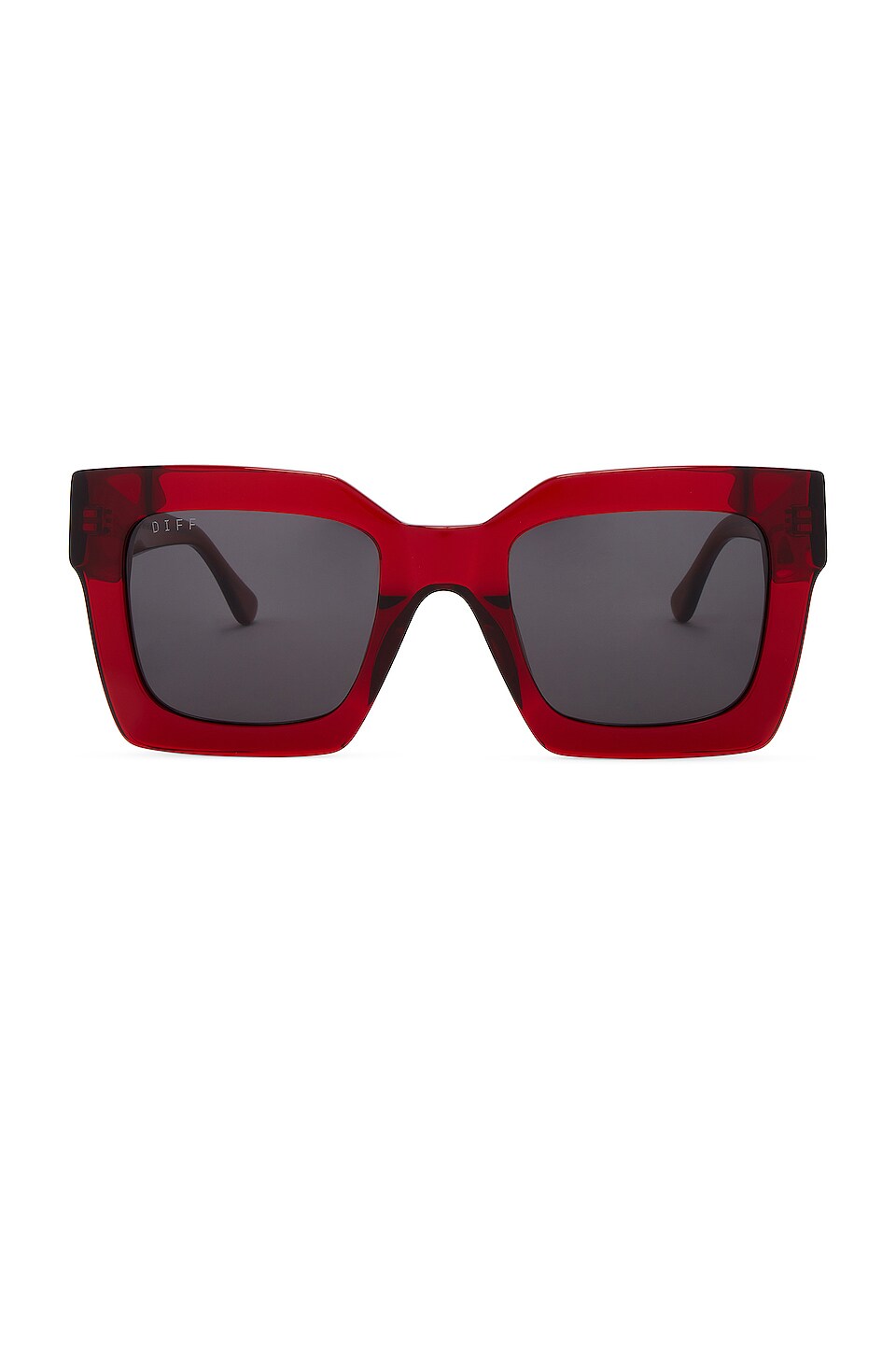 DIFF EYEWEAR Dani Sunglasses in Carmine & Grey Polarized REVOLVE