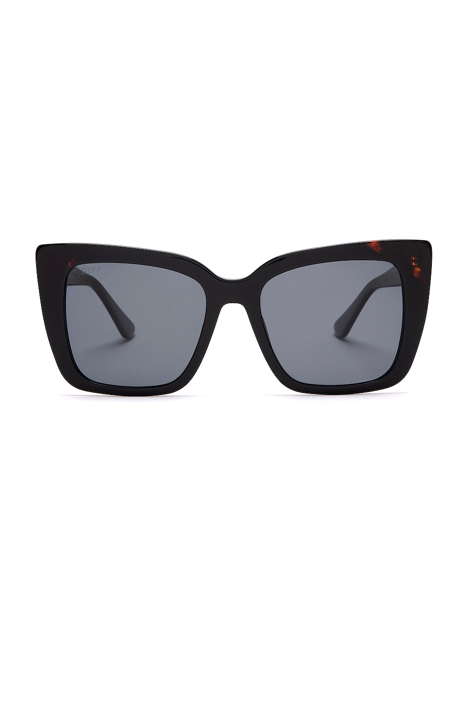 DIFF EYEWEAR Lizzy in Black, Tort & Grey REVOLVE