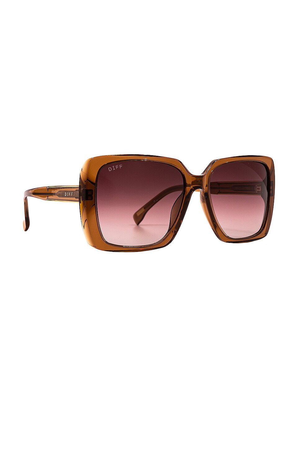 DIFF EYEWEAR Sophie in Dark Taupe Crystal & Wine Gradient | REVOLVE