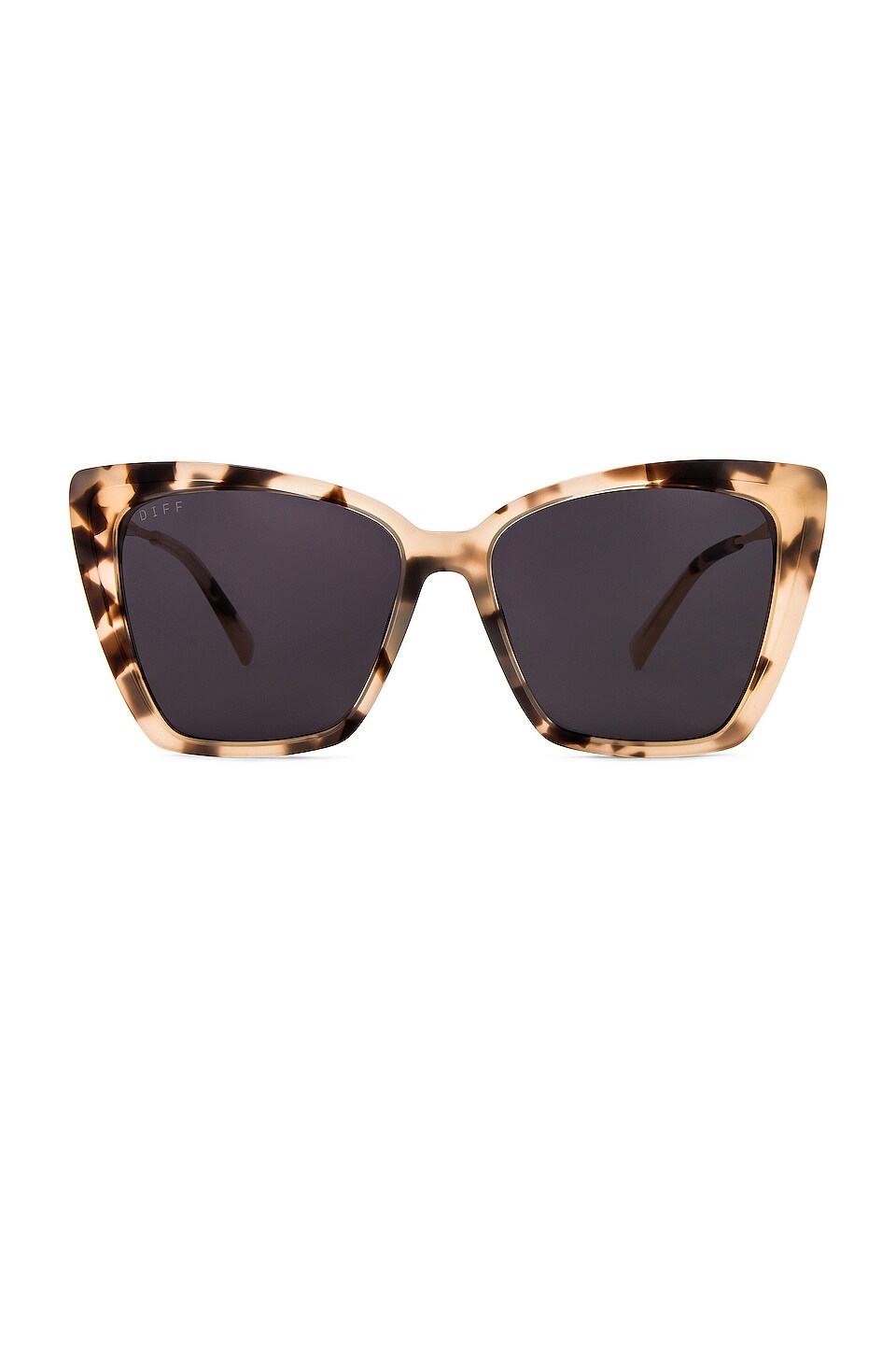 DIFF EYEWEAR Becky II in Cream Tortoise & Grey REVOLVE