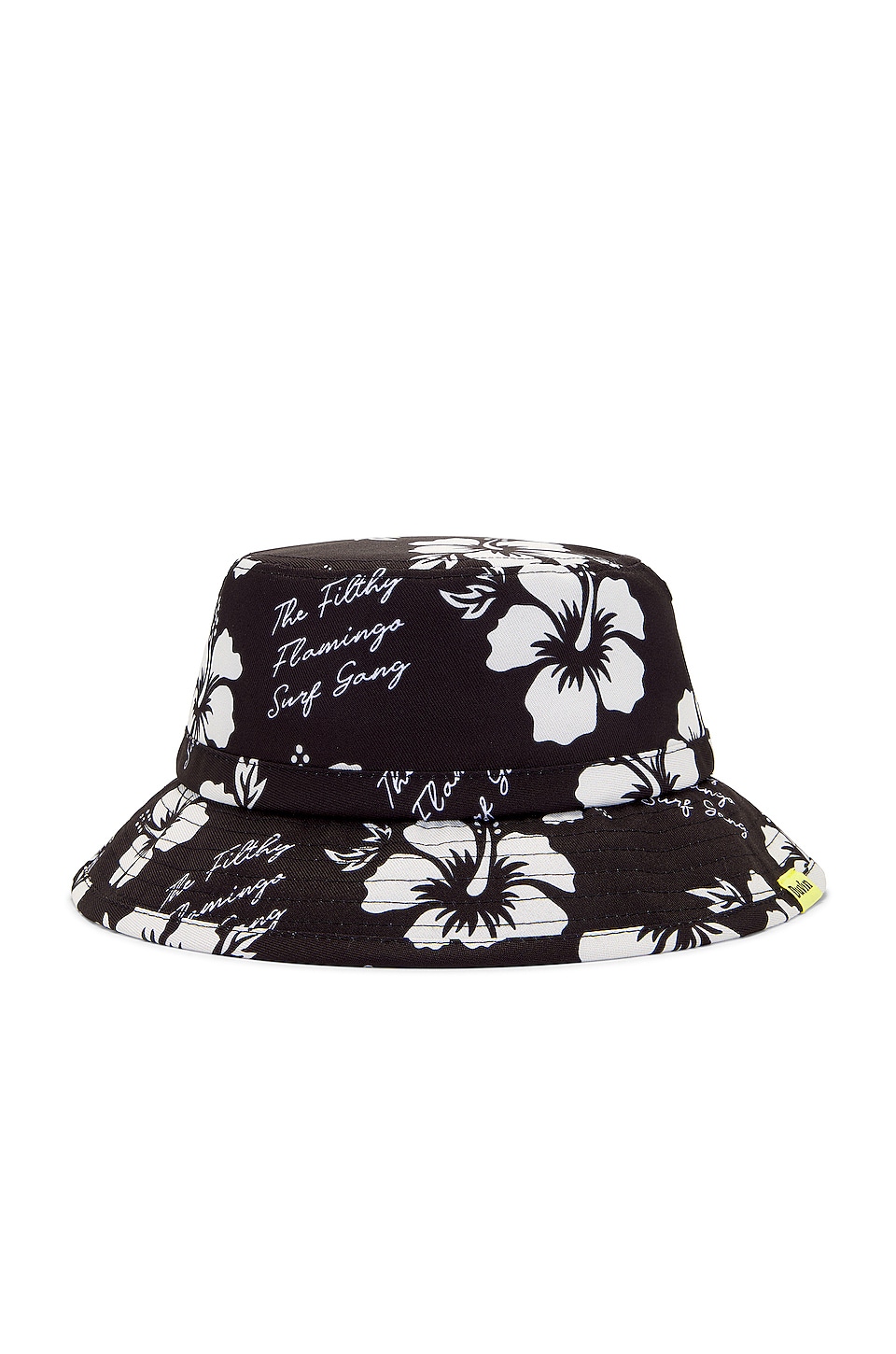 Duvin Design Hibiscus Bucket Hat in Black