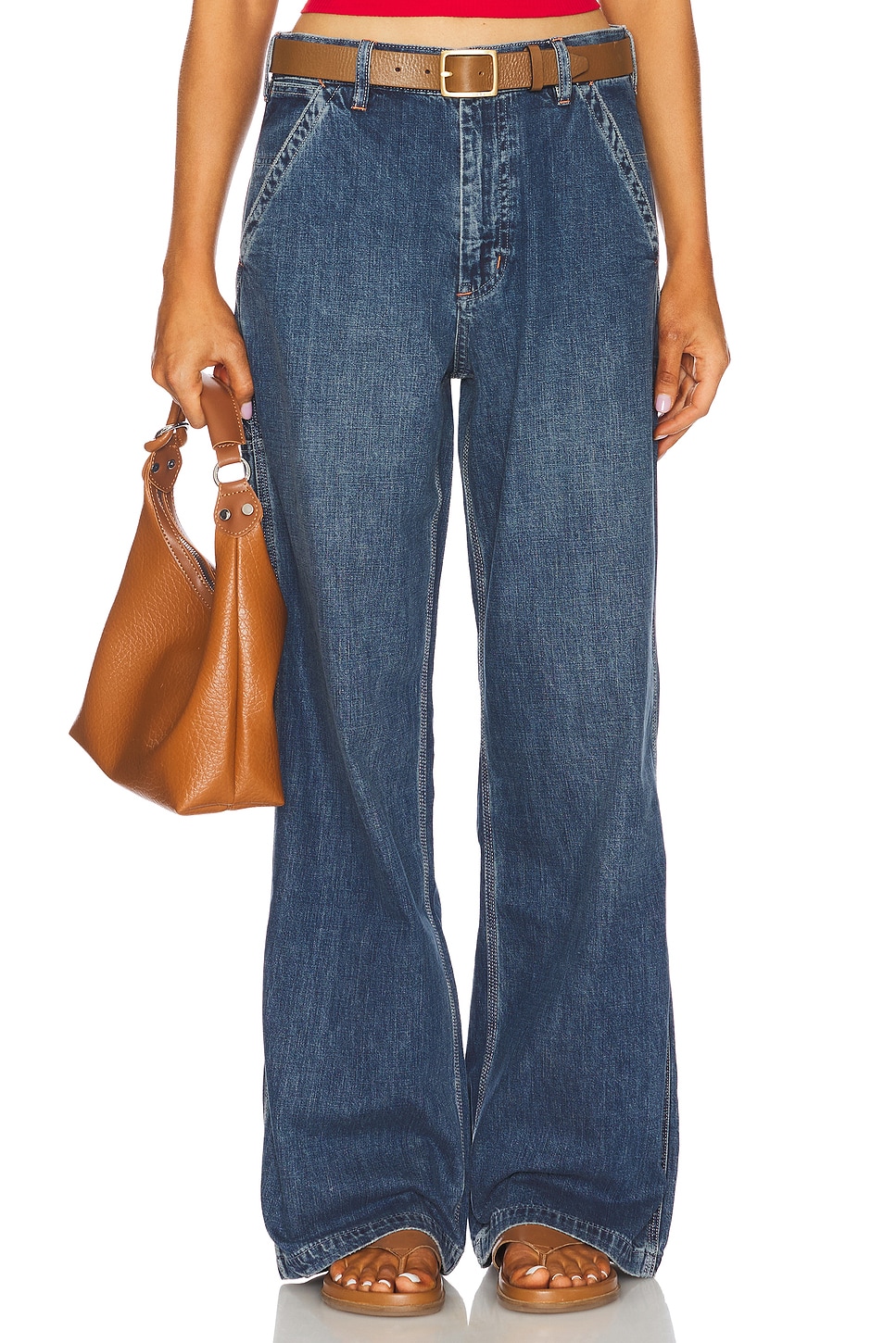 Teri Wide Leg Carpenter Jeans - Thumbnail 1