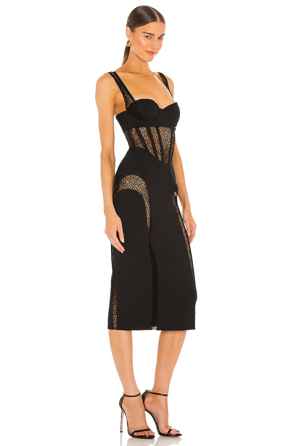 x revolve bustier gown in black