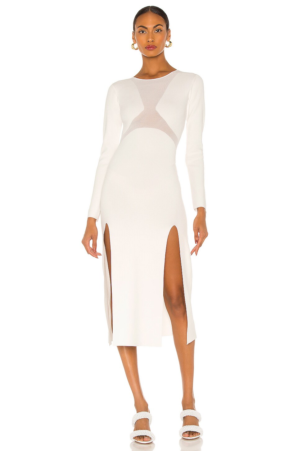 Dion Lee Hosiery Shadow Dress in Ivory | REVOLVE