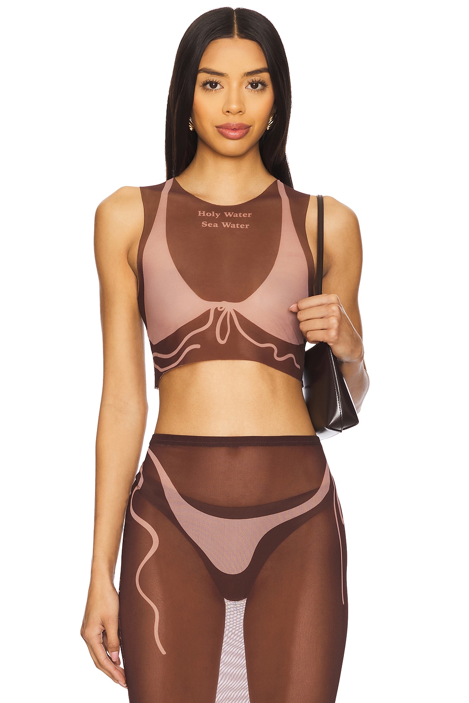 Di Petsa Tan Lines Mesh Crop Top
