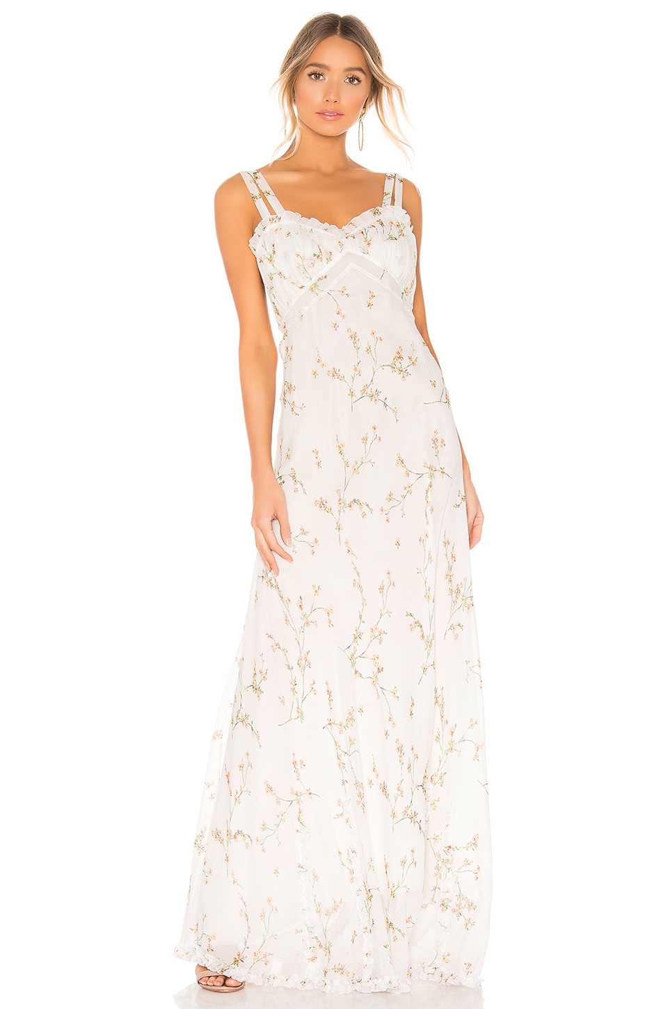 white velvet maxi dress