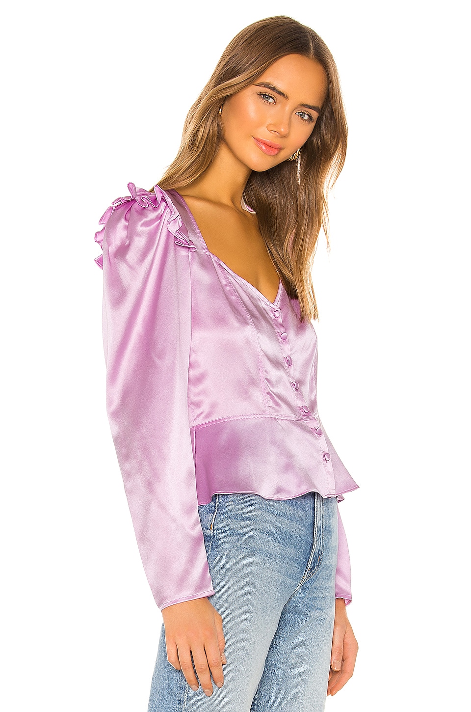 blouse balon lilac