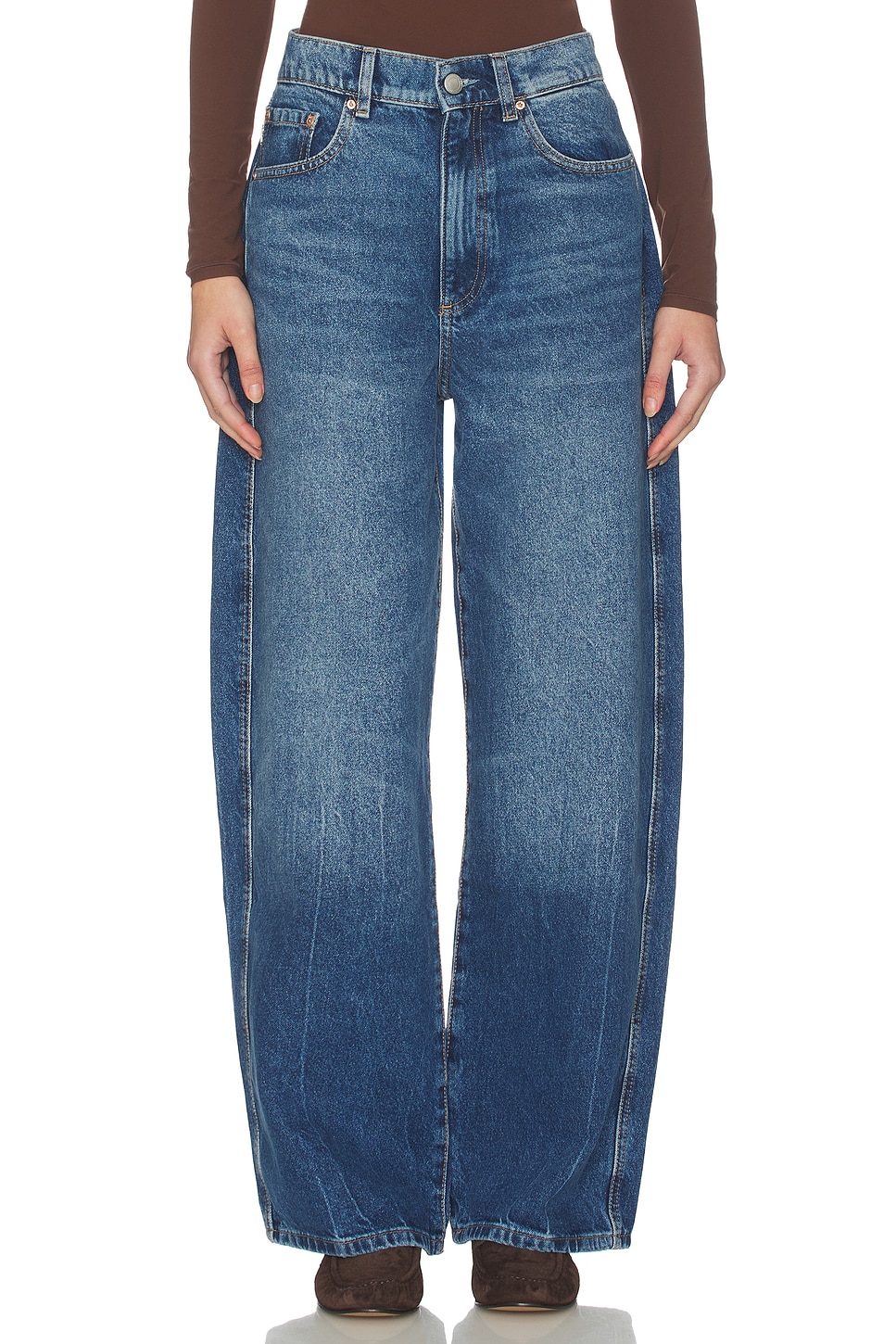 DL1961 Taylor Relaxed Ultra High Rise Barrel Jeans
