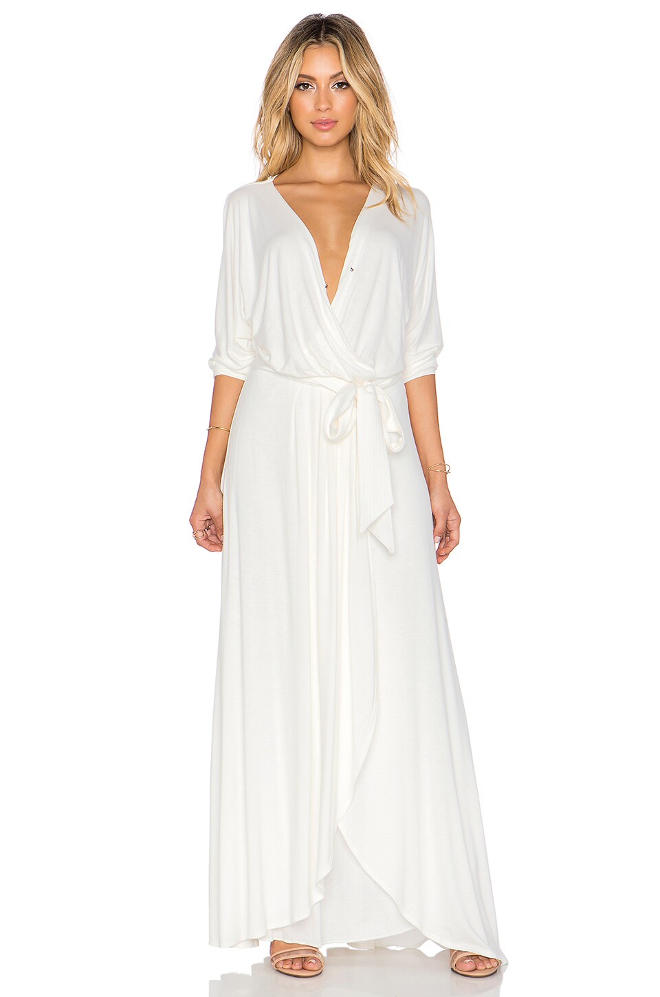 white wrap maxi