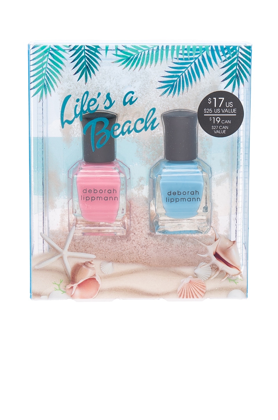 Deborah Lippmann 2 Piece Sand Globe Nail Lacquer Set en Life's A Beach