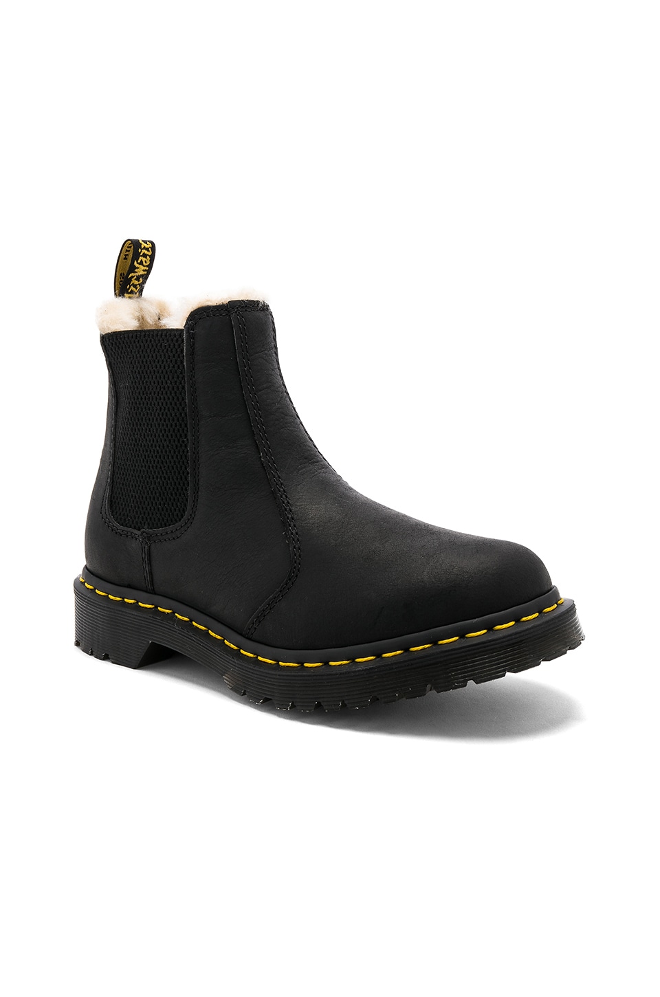 women's 2976 leonore fur lined chelsea boots in black