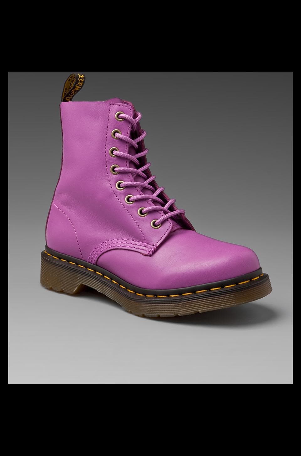 Bluebell Issue Restriction Dr. Martens Pascal 8-Tie Boot in Blackcurrant | REVOLVE