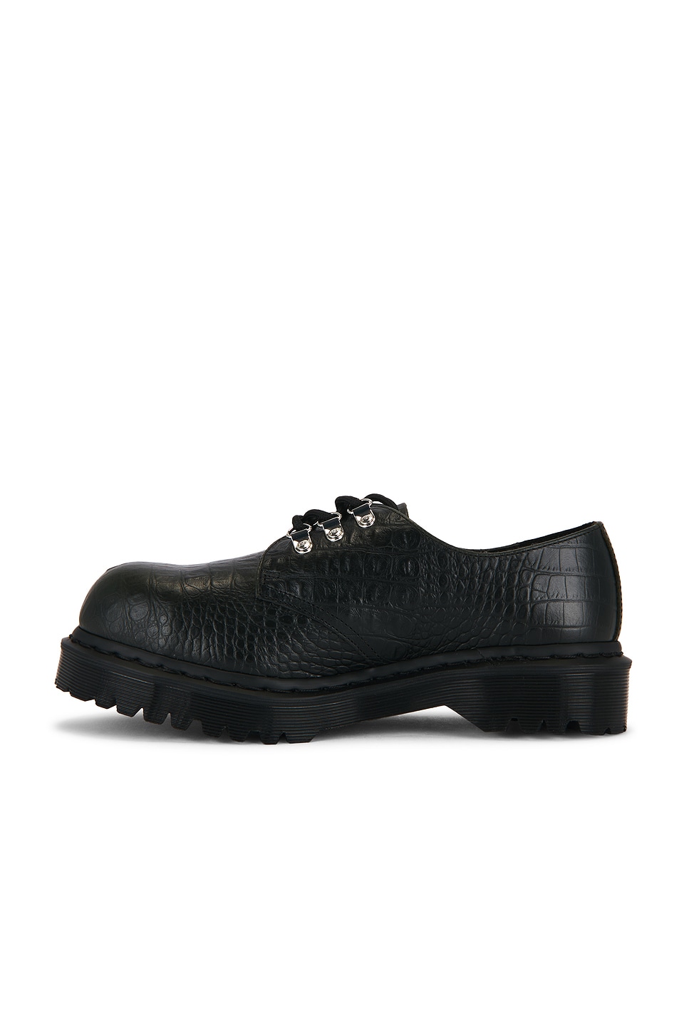 Dr. Martens Croc Emboss 1461 Boot in Forest Green | REVOLVE