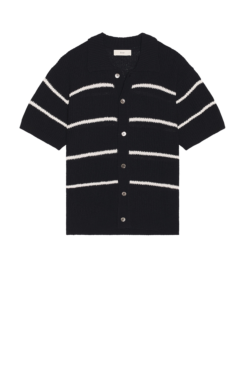 Shaker Stitch Open Collared Cardigan - Thumbnail 1