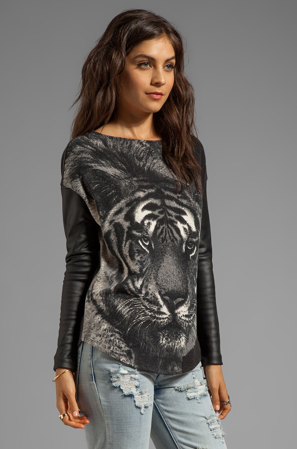Dolce Vita Greyer Tame Tiger Sweater in Black/Natural