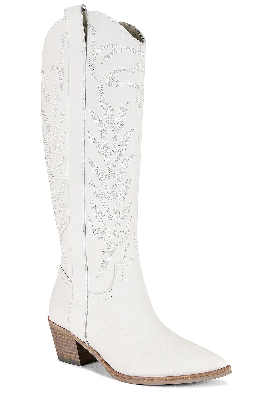Dolce Vita Solei Boot in White Embossed Leather