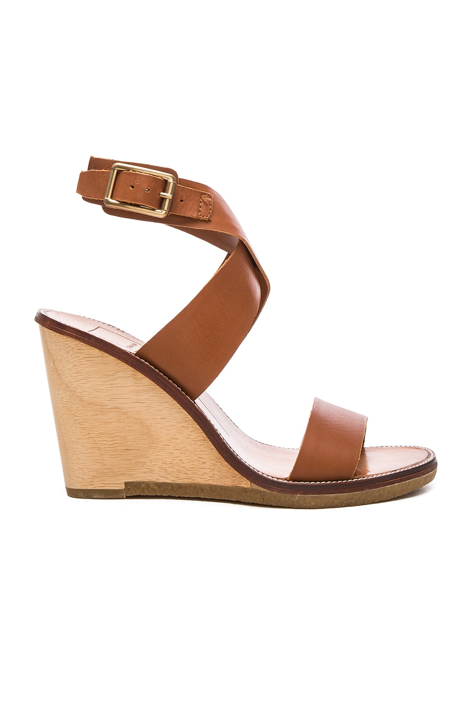Dolce Vita Havana Wedge in Brown Leather