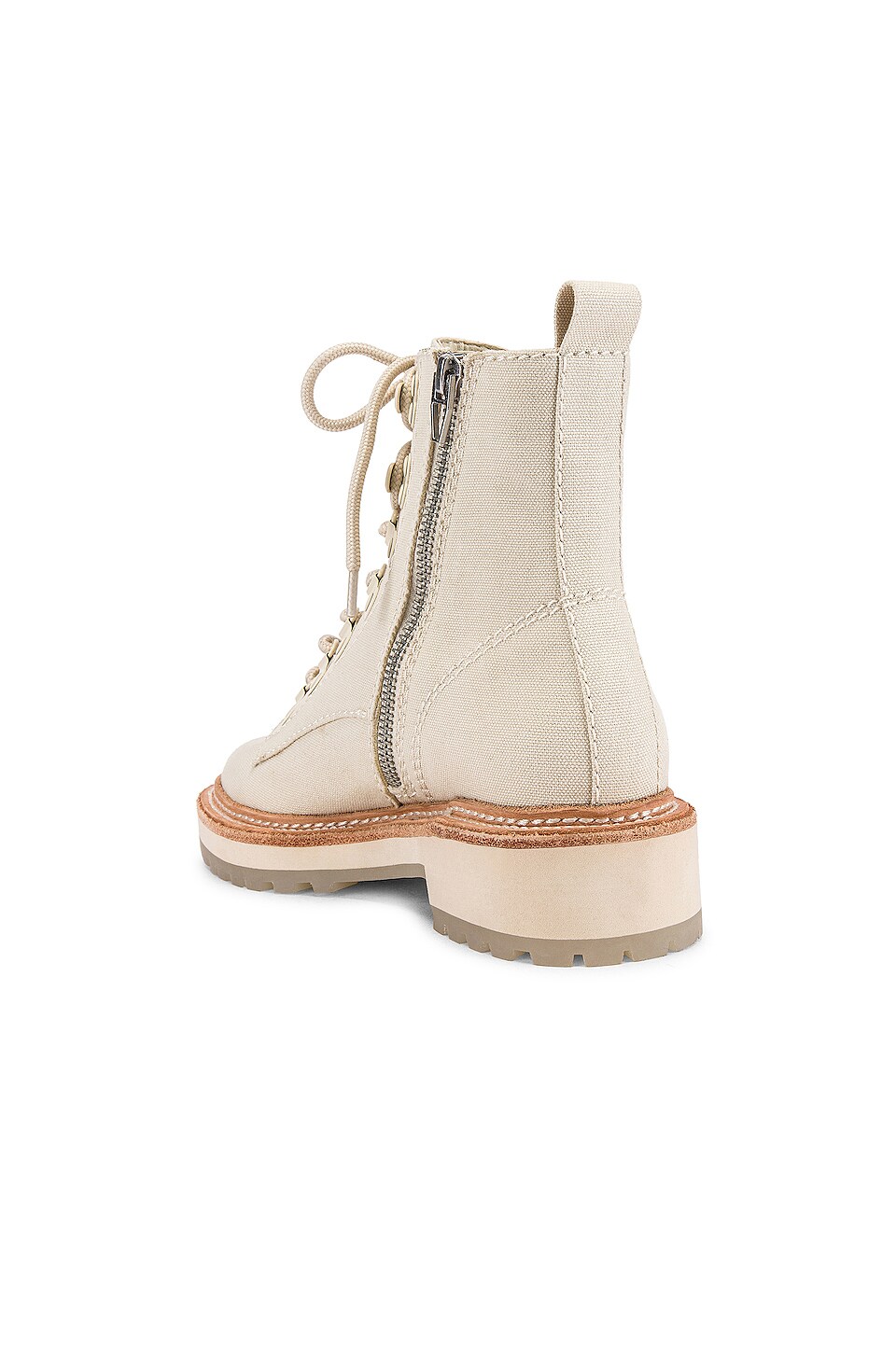 dolce vita huey booties in sandstone canvas