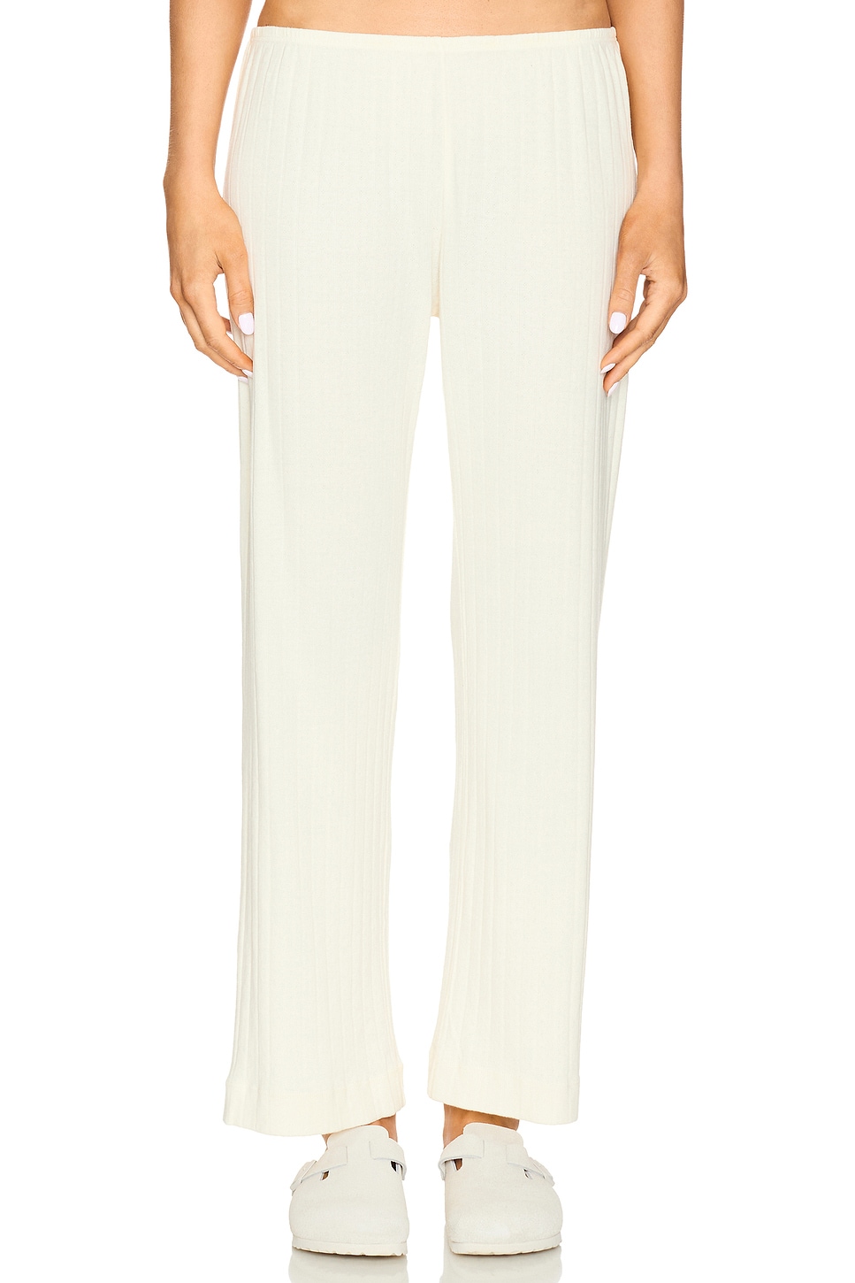 Pointelle Simple Cropped Pant