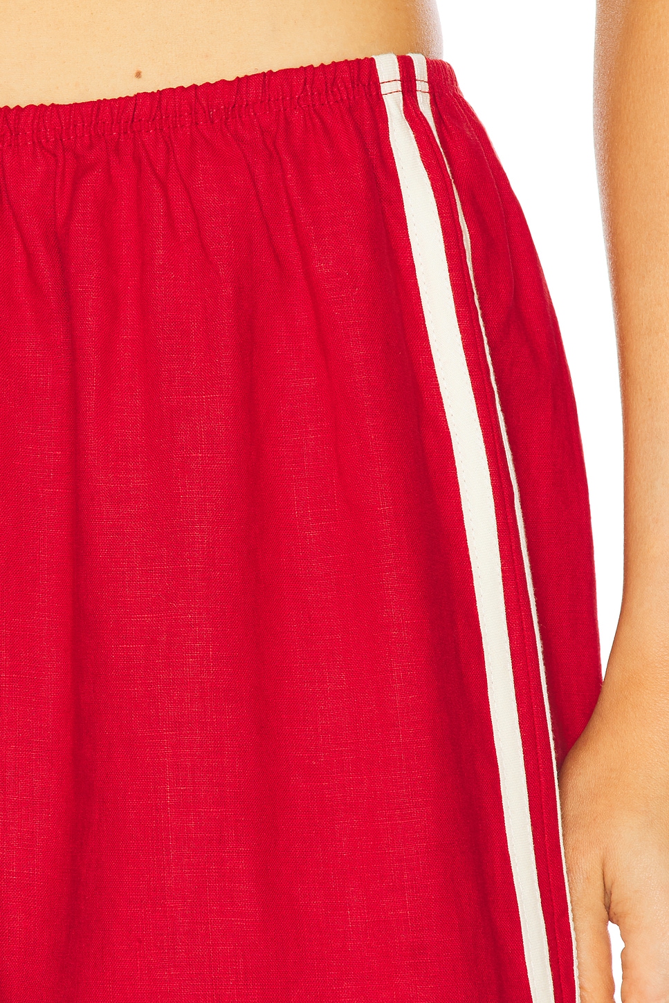 x REVOLVE The Linen Stripe Crop Racer Pant