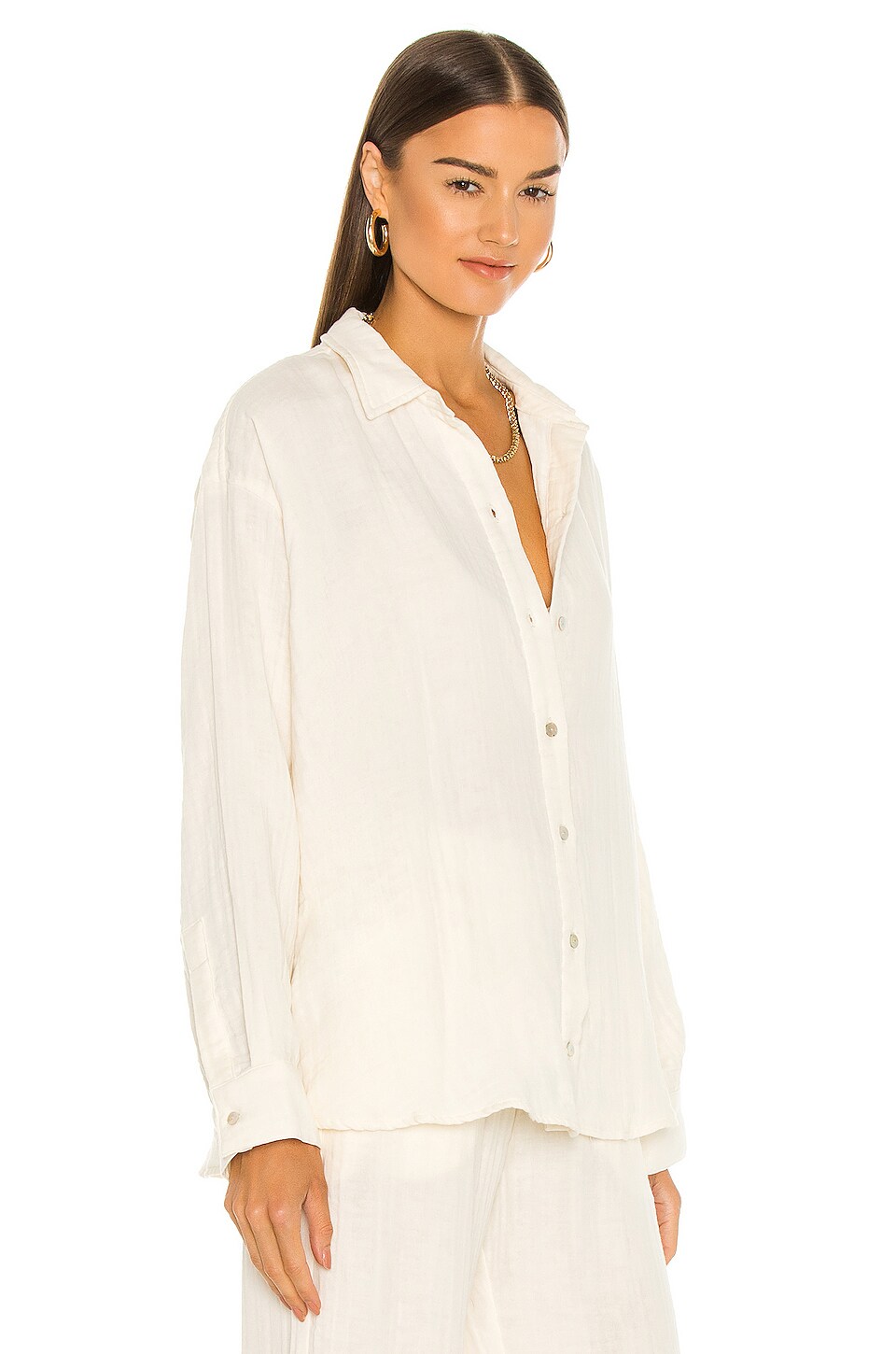 DONNI. Bubble Shirt in Creme