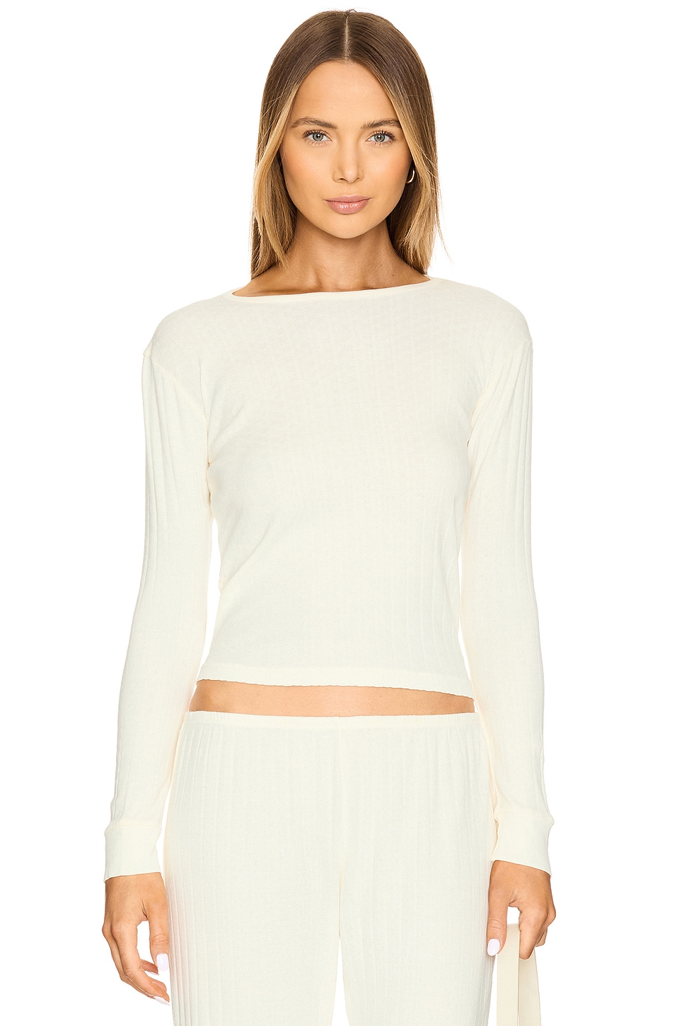 Pointelle Long Sleeve