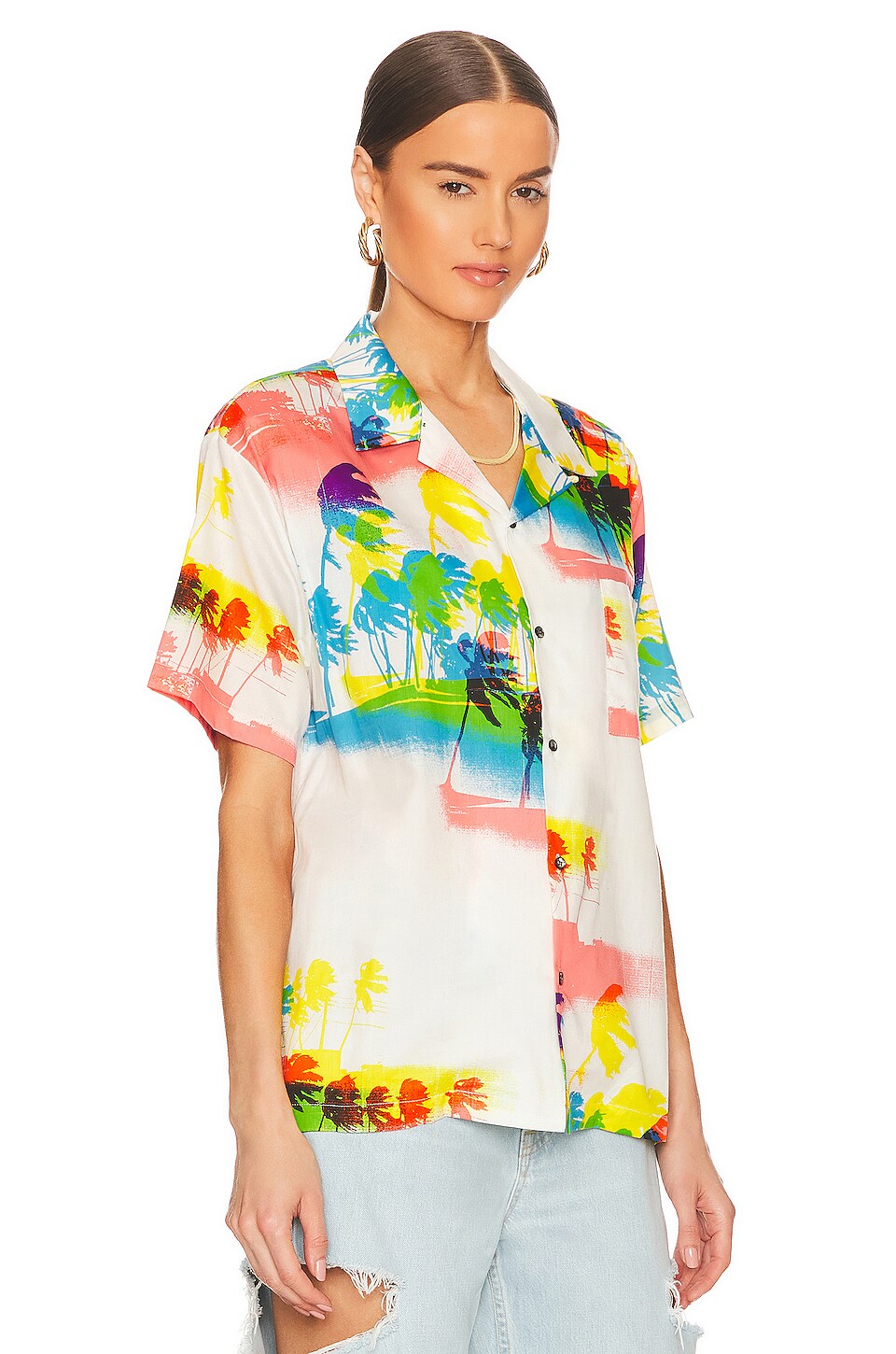 DOUBLE RAINBOUU Classic Camp SS Shirt in Miami Basel