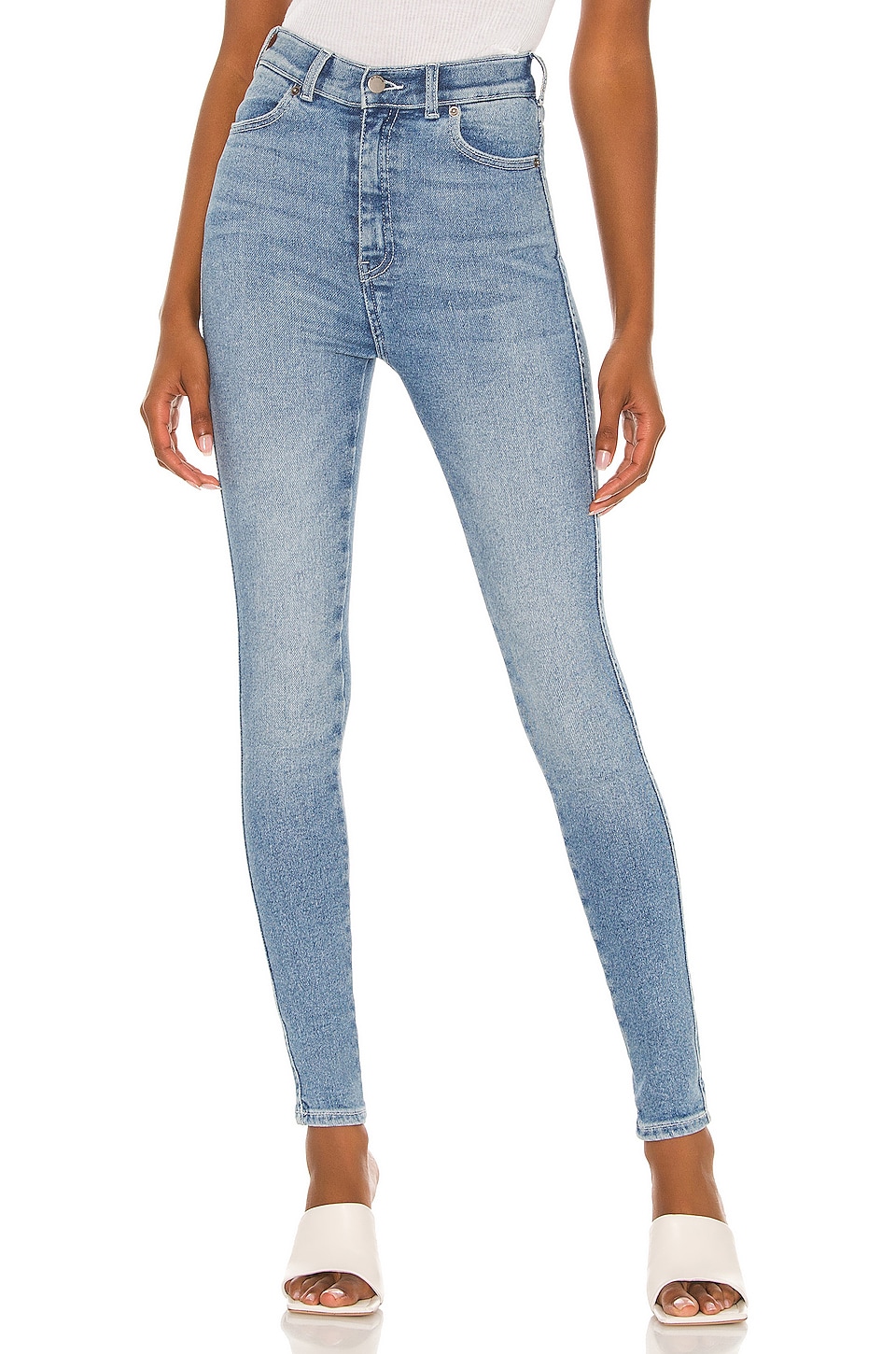 Dr. Denim Moxy Skinny in Breeze Mid Worn Hem | REVOLVE