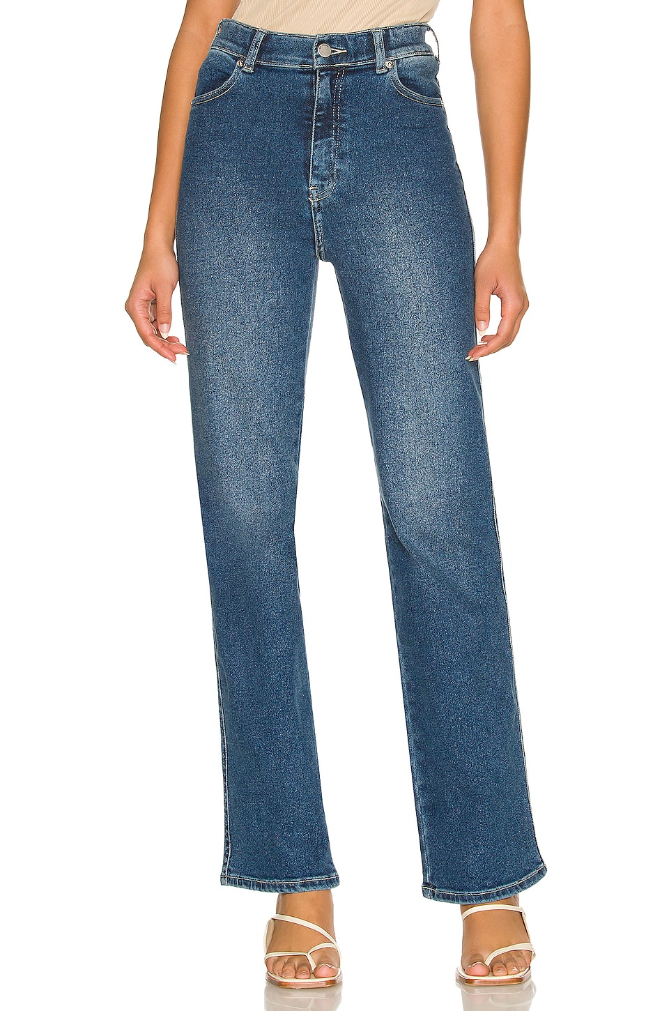 Dr. Denim Moxy Straight in Breeze Dark Stone | REVOLVE