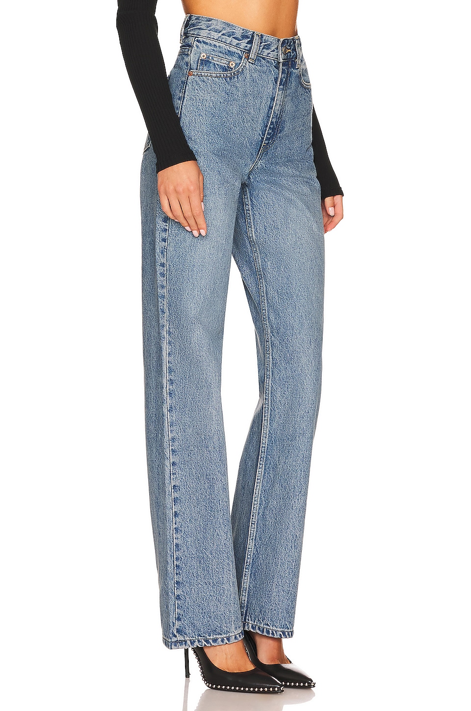 Dr. Denim Echo Wide Leg in Mid Blue Jay Lumber