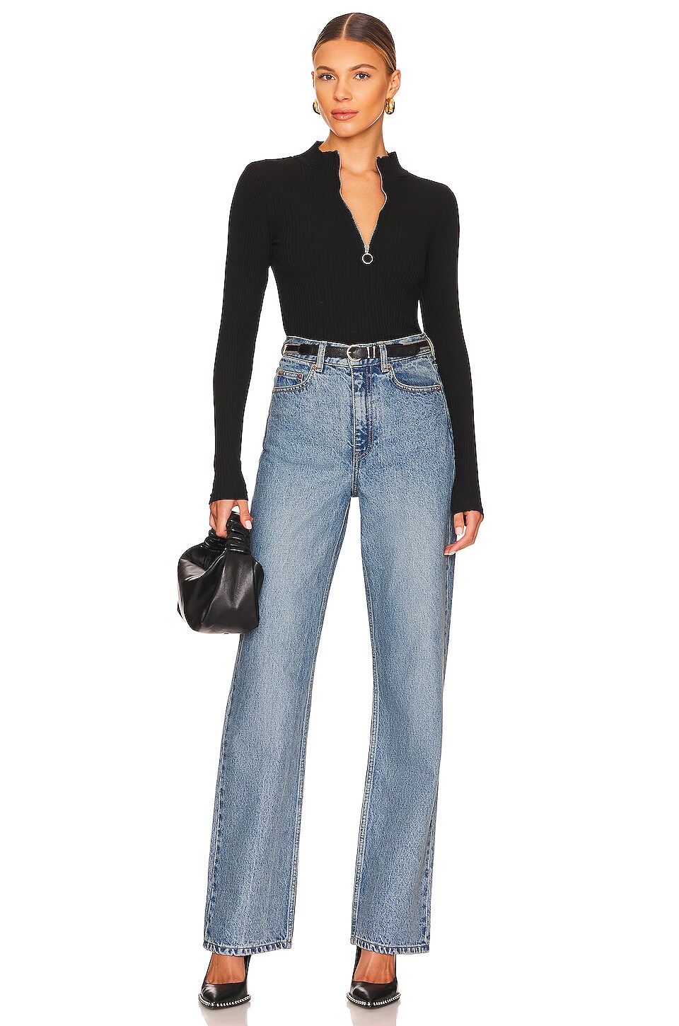 Dr. Denim Echo Wide Leg in Mid Blue Jay Lumber | REVOLVE
