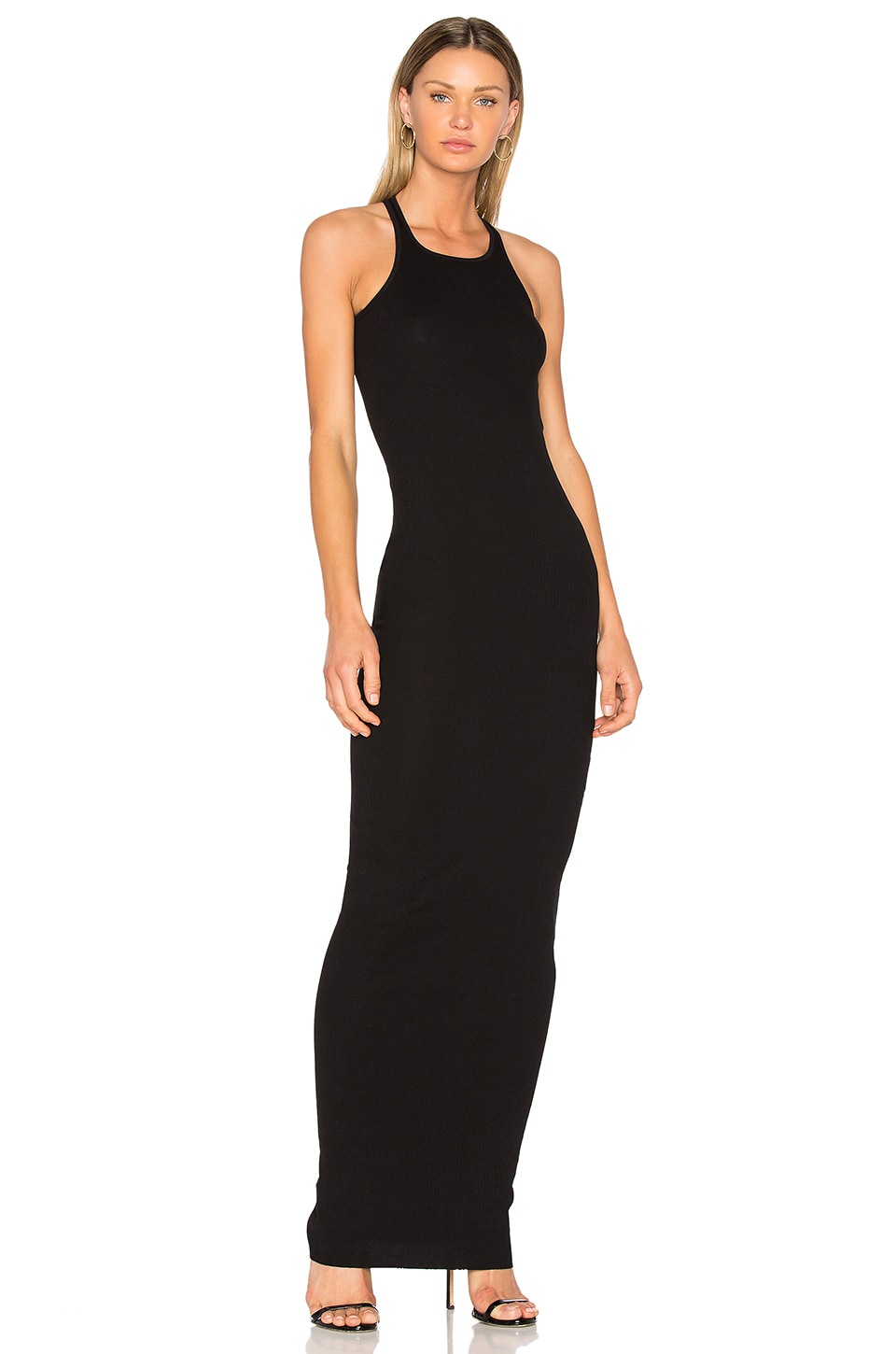 black tank maxi dress