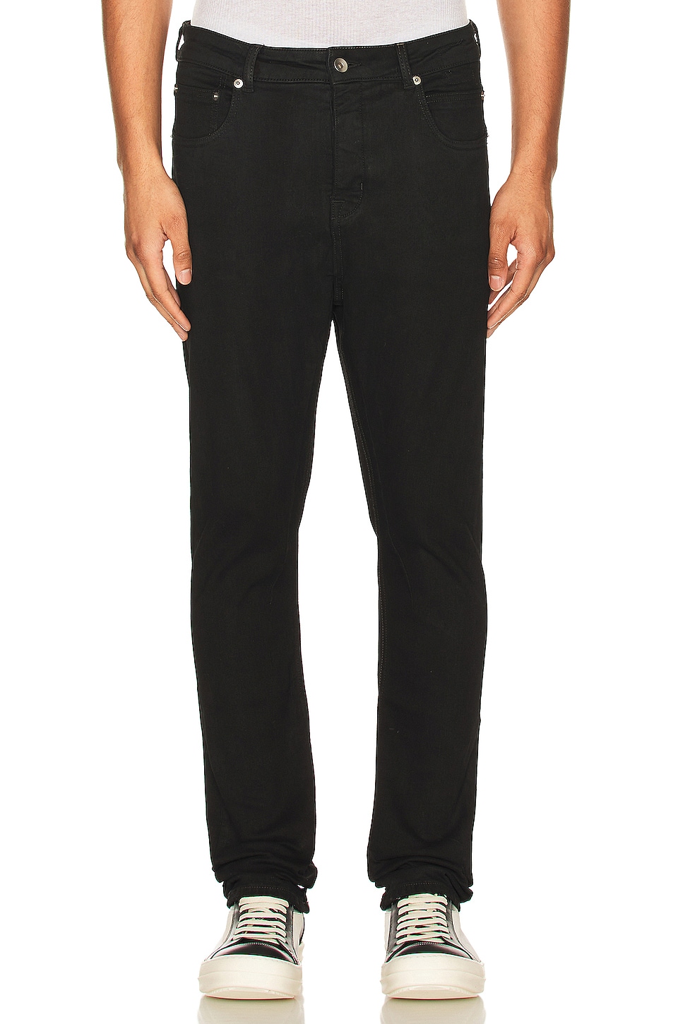 DRKSHDW by Rick Owens Detroit Cut Skinny Jean in Black
