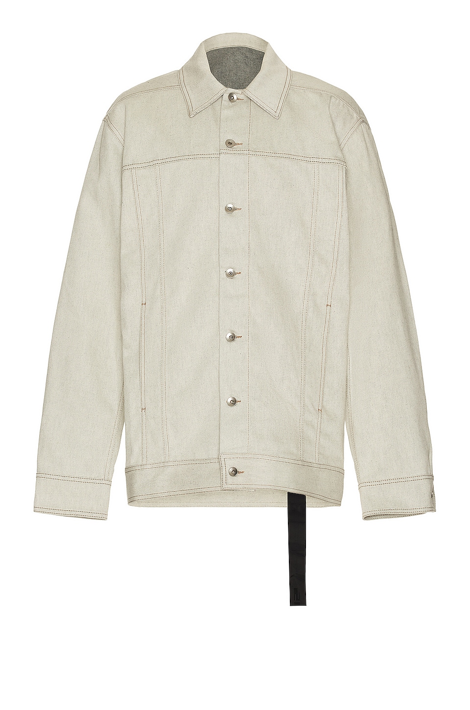 DRKSHDW by Rick Owens Denim Jumbo Worker Jacket in Milk Melange