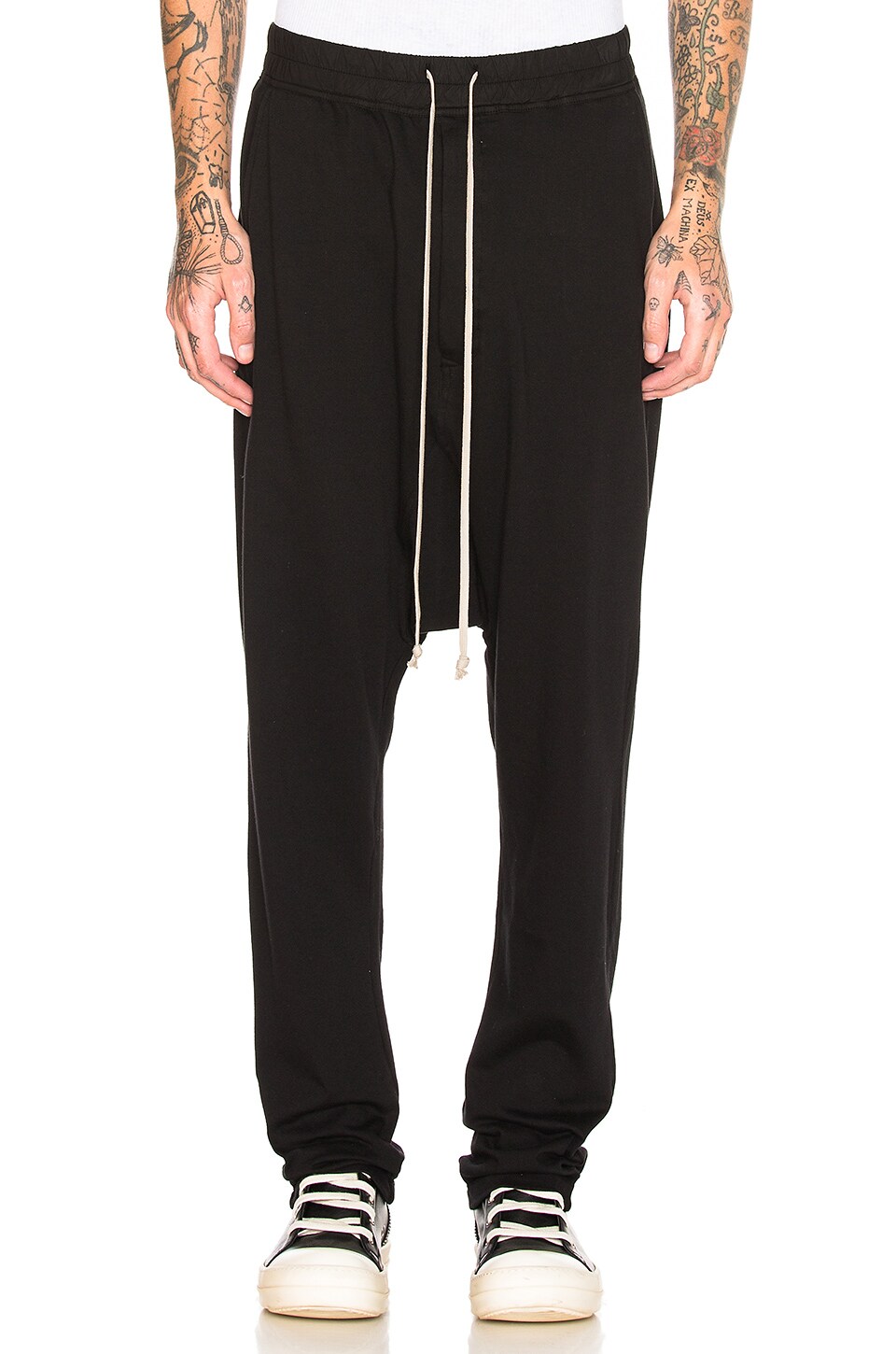 DRKSHDW by Rick Owens Drawstring Long Pant in Black | REVOLVE