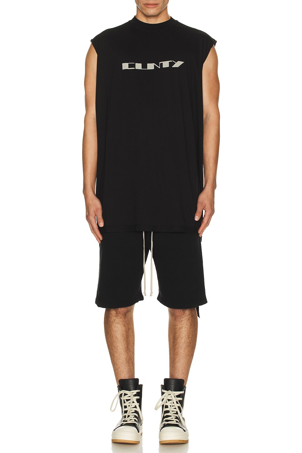 DRKSHDW by Rick Owens Tarp T Cunty Print in Black & Pearl | REVOLVE